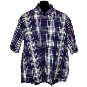 Burberrys Prorsum VINTAGE 90s Mens Purple Red Plaid Button-down Shirt Size XL